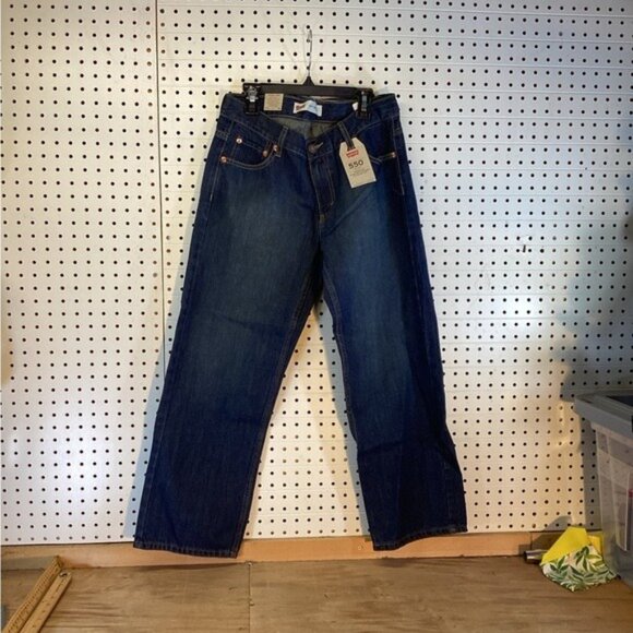 cowgirl argyle boho cozy grandpa dad Straight Fit Jeans 550 size 30/26 Levi - Picture 1 of 5